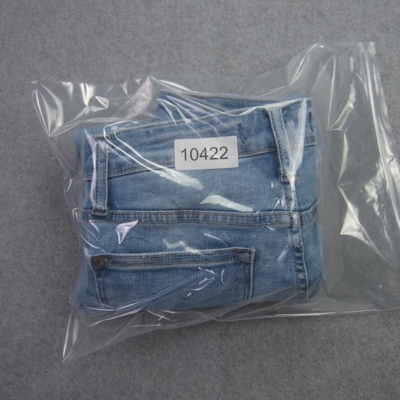 Judy Blue Jeans Womens 3/26 Blue Light Wash Skinny Fit Button Fly Raw Hem L - Picture 13 of 13